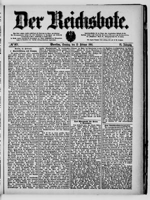 Der Reichsbote vom 13.02.1881