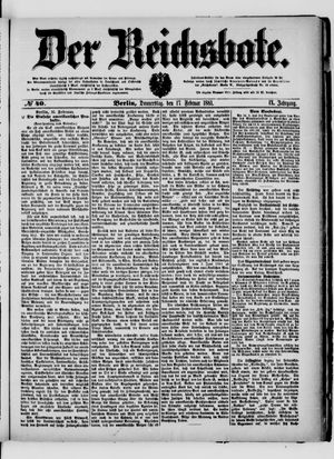 Der Reichsbote vom 17.02.1881