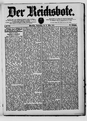 Der Reichsbote vom 31.03.1881