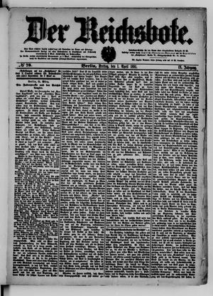 Der Reichsbote on Apr 1, 1881