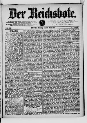 Der Reichsbote vom 10.04.1881