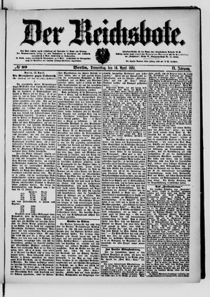 Der Reichsbote vom 14.04.1881