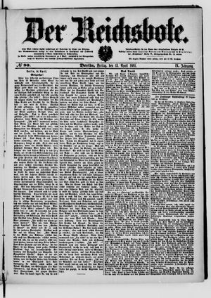 Der Reichsbote vom 15.04.1881