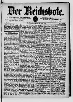 Der Reichsbote on Apr 22, 1881