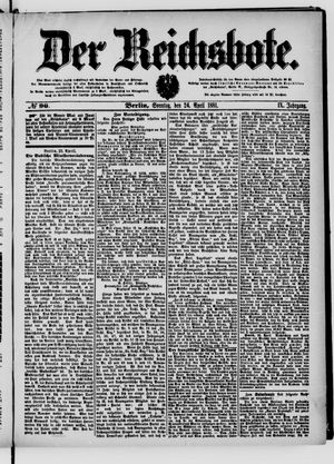 Der Reichsbote vom 24.04.1881