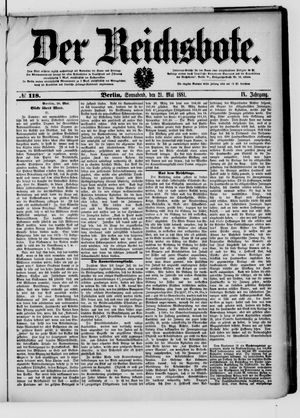Der Reichsbote vom 21.05.1881