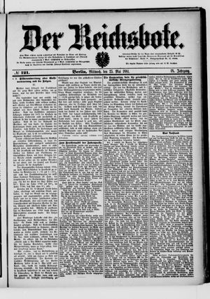 Der Reichsbote vom 25.05.1881