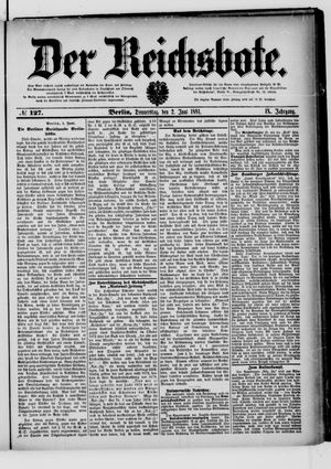 Der Reichsbote on Jun 2, 1881