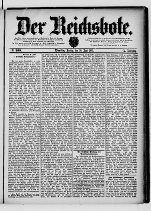 Der Reichsbote vom 10.06.1881