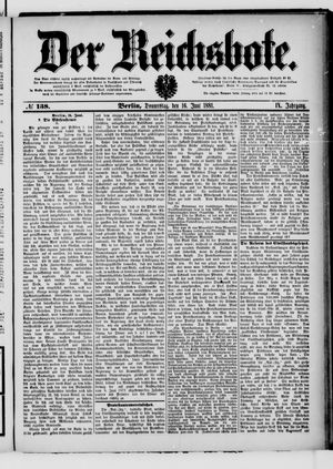 Der Reichsbote vom 16.06.1881