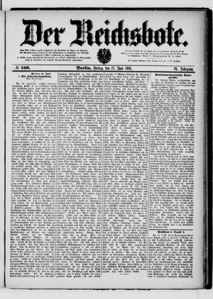 Der Reichsbote vom 17.06.1881