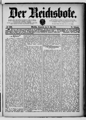 Der Reichsbote vom 18.06.1881