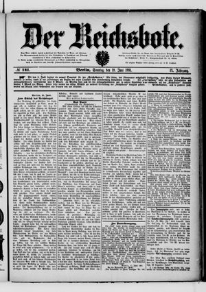Der Reichsbote vom 19.06.1881