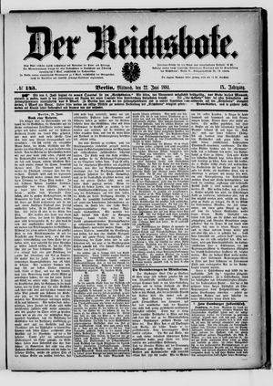 Der Reichsbote vom 22.06.1881