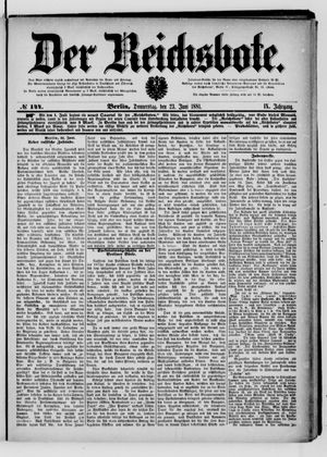Der Reichsbote vom 23.06.1881