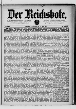 Der Reichsbote vom 25.06.1881