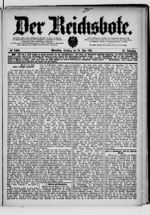 Der Reichsbote vom 28.06.1881