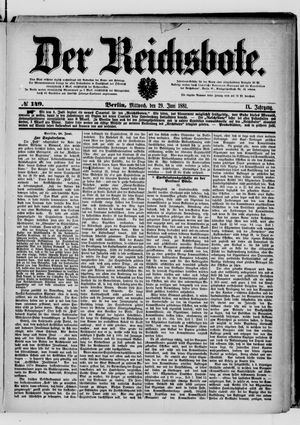 Der Reichsbote vom 29.06.1881