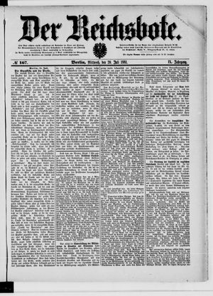 Der Reichsbote vom 20.07.1881