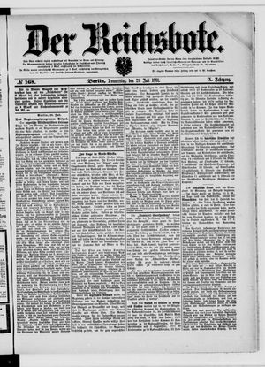 Der Reichsbote vom 21.07.1881