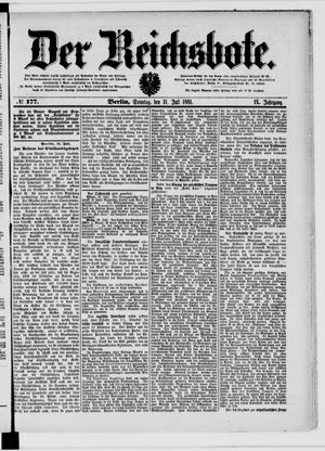 Der Reichsbote vom 31.07.1881