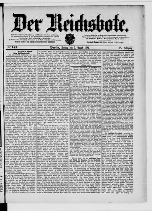 Der Reichsbote on Aug 5, 1881