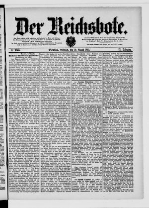 Der Reichsbote vom 10.08.1881