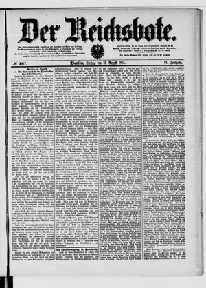 Der Reichsbote vom 12.08.1881