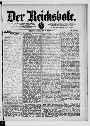 Der Reichsbote vom 16.08.1881