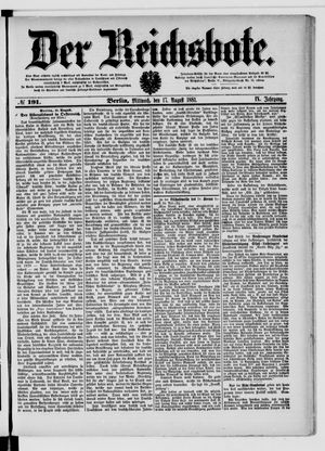 Der Reichsbote vom 17.08.1881
