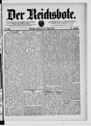 Der Reichsbote vom 21.08.1881