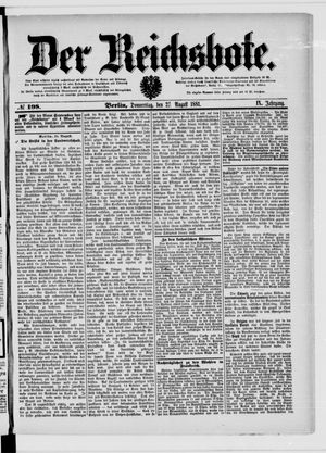 Der Reichsbote vom 25.08.1881