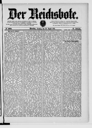 Der Reichsbote vom 30.08.1881