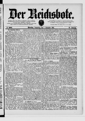 Der Reichsbote vom 01.09.1881