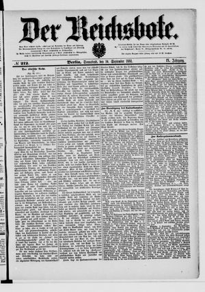 Der Reichsbote vom 10.09.1881