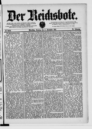 Der Reichsbote vom 11.09.1881