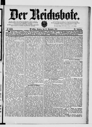 Der Reichsbote vom 18.09.1881