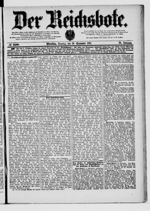 Der Reichsbote vom 20.09.1881