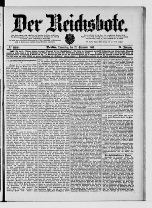 Der Reichsbote vom 22.09.1881