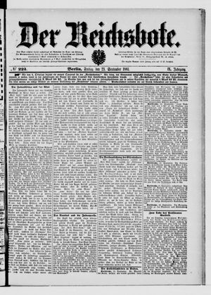 Der Reichsbote vom 23.09.1881