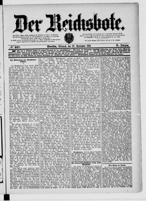 Der Reichsbote vom 28.09.1881