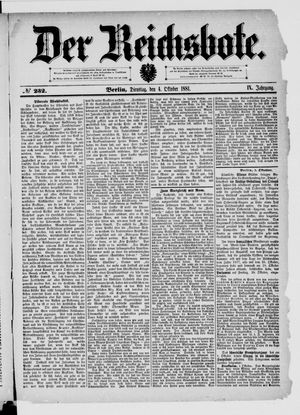 Der Reichsbote vom 04.10.1881