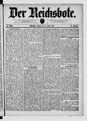 Der Reichsbote vom 11.10.1881