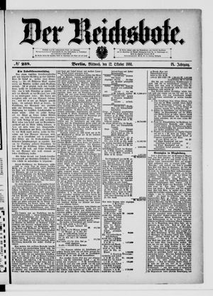 Der Reichsbote vom 12.10.1881