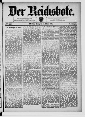 Der Reichsbote vom 14.10.1881