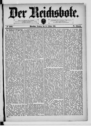 Der Reichsbote vom 18.10.1881