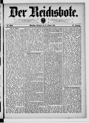 Der Reichsbote vom 19.10.1881