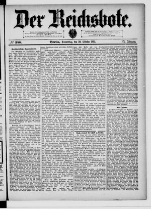 Der Reichsbote vom 20.10.1881