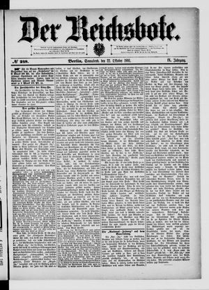 Der Reichsbote vom 22.10.1881