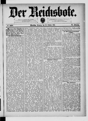 Der Reichsbote vom 23.10.1881